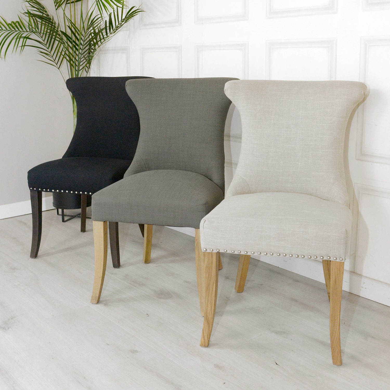 SET OF 3 lion Knocker Dining Chairs Nicky Cornell