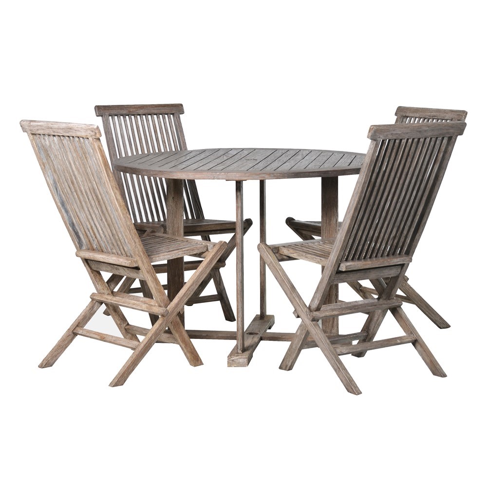 Grey Folding Garden Dining Chair Nicky Cornell