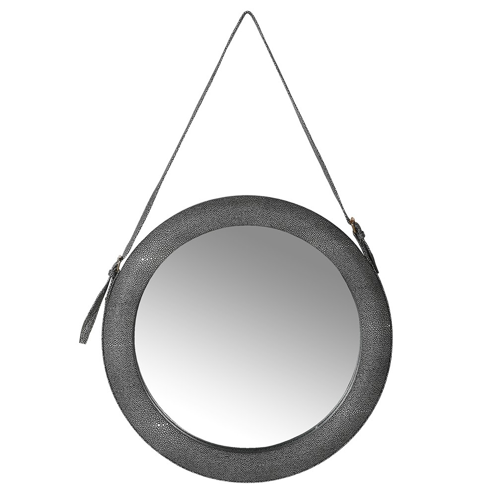 Faux Shagreen Hanging Wall Mirror Nicky Cornell