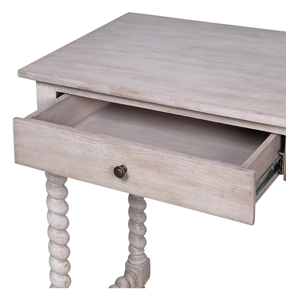 Francais Grande Twist Leg Hall Console Table with Drawers Nicky Cornell