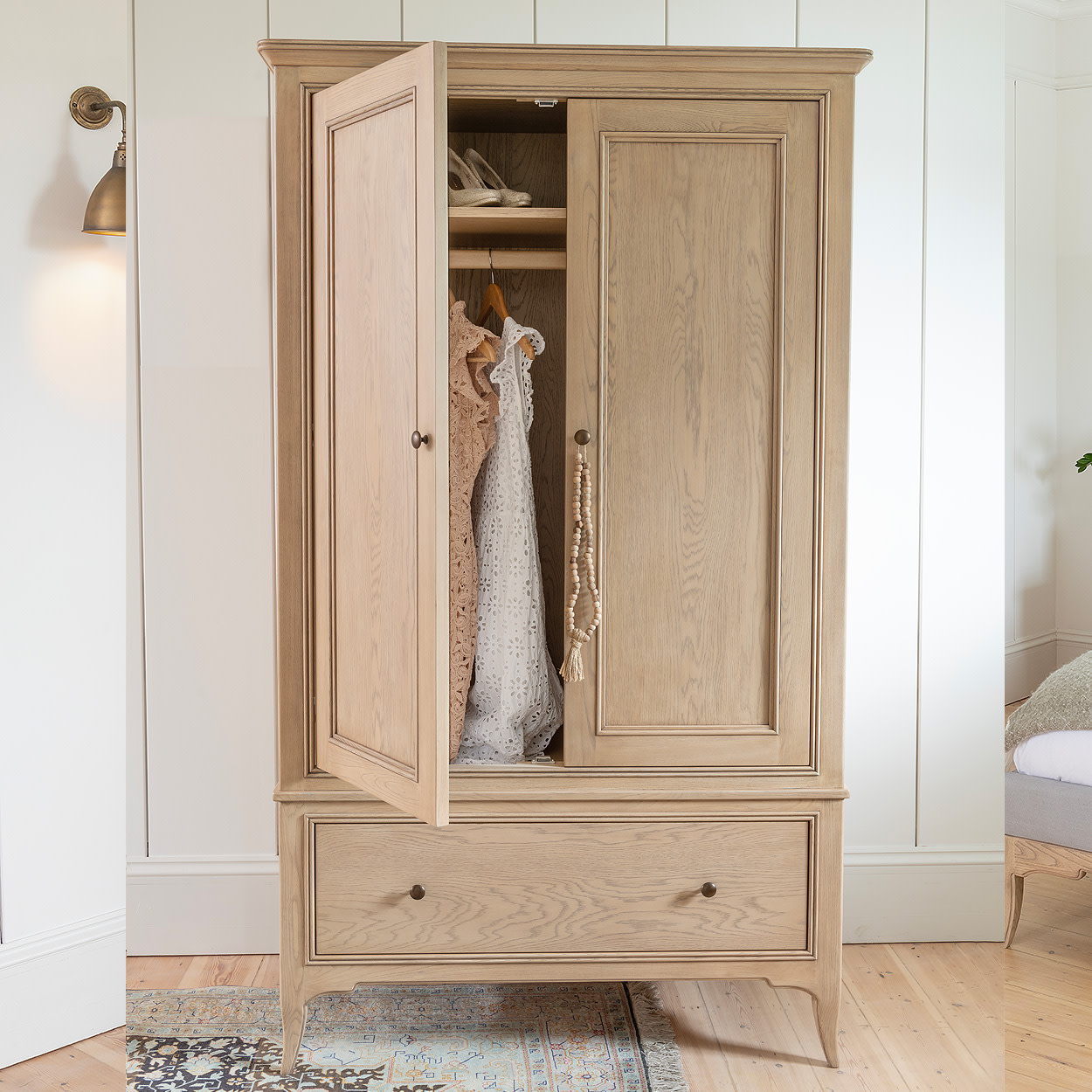 Willis and Gambier Toulon Oak 2 Door 1 Drawer Wardrobe | Nicky Cornell ...
