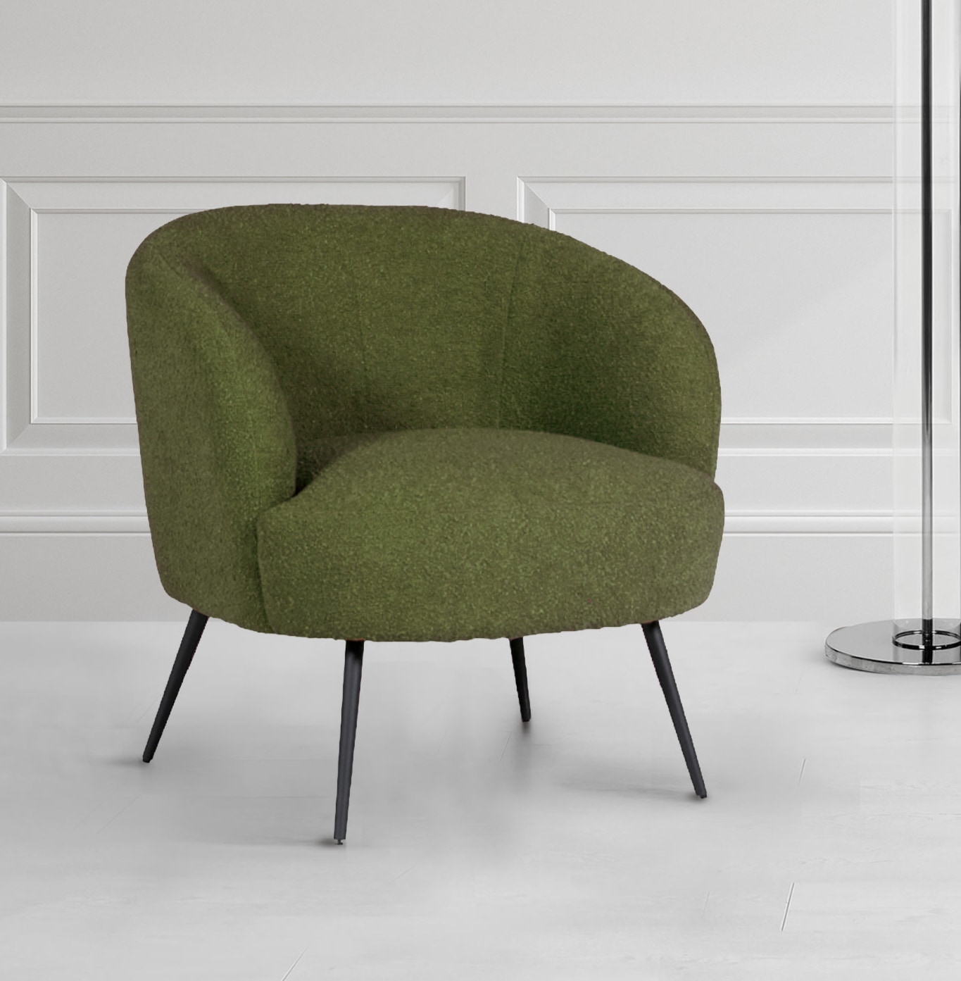 Shelbie Olive Green Boucle Armchair by Vida Living