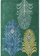 PEACOCK FEATHER GREEN 2.40m x 1.70m