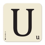 Personalised Letter U Initial Alphabet Coaster