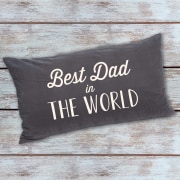 Best Dad in the world embroidered cushion with duck foam pad