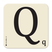 Personalised Letter Q Initial Alphabet Coaster