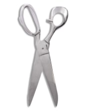 Large Polished Aluminium Scissors Wall Decor