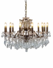 Large 12 Branch Bronze Shallow Chandelier