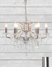 6 Branch Chrome Shallow Chandelier