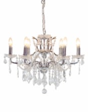 6 Branch Chrome Shallow Chandelier