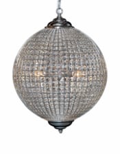 Large Chrome Globe Chandelier