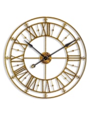 Medium Gold Iron Skeleton Wall Clock