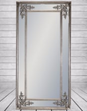 Tall Silver French Mirror without Crest