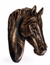 Antique Bronze Effect Large Horse Wall Head