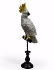 White Cockatoo on Perch Figure