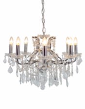 Medium 8 Branch Chrome Shallow Chandelier