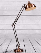 Vintage Copper Extra Large Classic Desk Style Floor Lamp