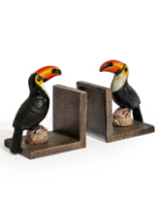 Cast Iron Antiqued Toucan Bookends