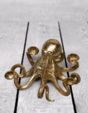 Gold Octopus Candle Stick