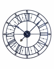 Medium Black Iron Skeleton Wall Clock