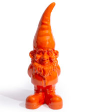 Giant Bright Orange Standing Gnome Figure