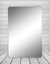 Large Rectangular Silver Framed Arden Wall Mirror