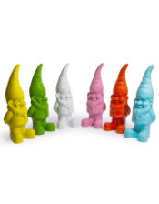 Giant Bright Pink Standing Gnome Figure