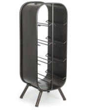 Camden Metal Industrial Small 8 Bottle Wine Rack