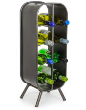 Camden Metal Industrial Small 8 Bottle Wine Rack