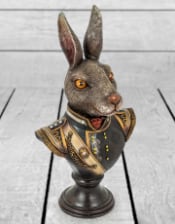 Gentry Rabbit Bust on Round Base