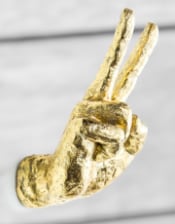 Gold Set of 4 Peace Wall Hands