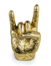 Gold Set of 4 Rock On Wall Hands