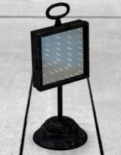 Antiqued Iron Infinity LED Table Mirror (USB Rechargeable)