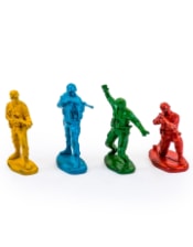 Set of 4 Classic Toy Soldier Coloured Figures