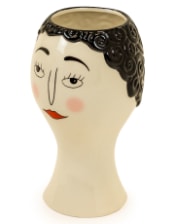 Ceramic Doodle Woman's Face Vase - Blush