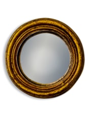 Antiqued Gold Thin Framed Extra Small Convex Mirror