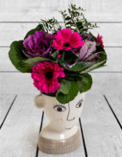 Ceramic Doodle Woman's Face Vase - Freckles