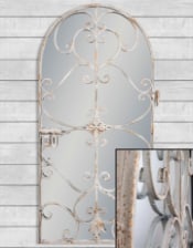 Rustic Chantilly Grey Garden Gate Wall Mirror