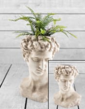 Stone Effect David Bust Flower Pot