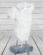 Rustic Stone Effect Classical Male Torso on Base