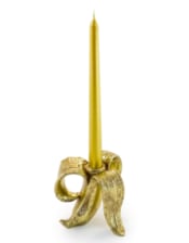 Peeled Antique Gold Glam Banana Candle Holder