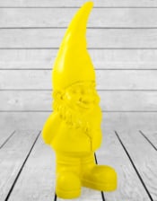 Giant Bright Yellow Standing Gnome Figure