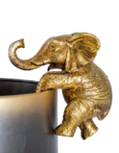 Antique Gold Hanging Elephant Pot Decor (to be bought in qtys of 4)
