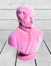 Pink Flock Large Prince Albert Bust