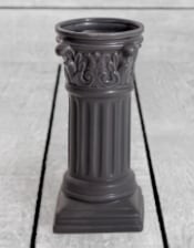 Matt Grey Small Corinthian Column Ceramic Vase