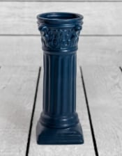 Matt Dark Blue Large Corinthian Column Ceramic Vase