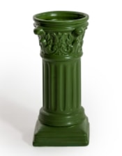 Matt Dark Green Small Corinthian Column Ceramic Vase