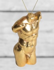 Gold Leaf Male Torso Hanging Decoration