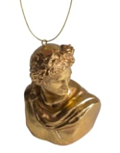 Gold Leaf Apollo Bust Hanging Decoration (to be bought in qtys of 4)