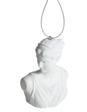 White Artemis Bust Hanging Decoration (to be bought in qtys of 4) (PROMO)